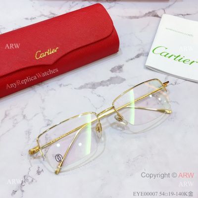 2020 New Replica Cartier Half Frame Eyeglasses - Gold Leg